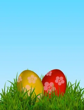 Happy Easter Vector Typography background with place for your te Stock Illustration
