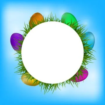 Happy Easter Vector Typography background with place for your te Stock Illustration