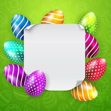 Happy Easter Vector Typography background with place for your text message with Stock Illustration