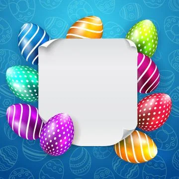 Happy Easter Vector Typography background with place for your text message with Stock Illustration