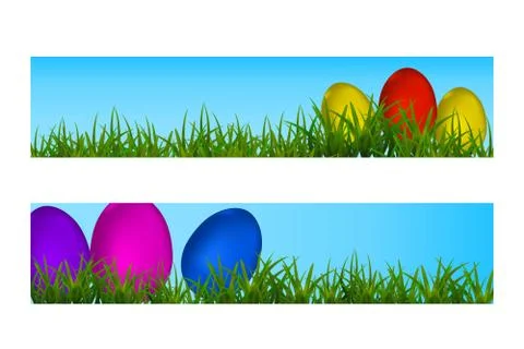 Happy Easter Vector Typography banner with place for your text m Stock Illustration