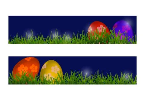 Happy Easter Vector Typography banner with place for your text m Illustrazione stock