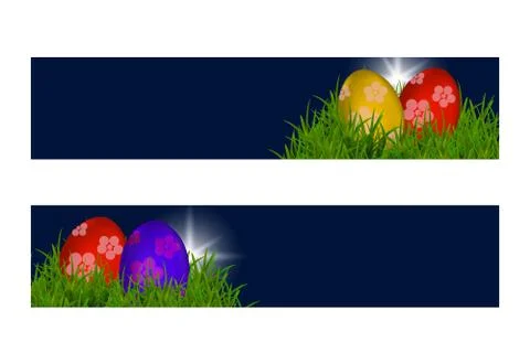 Happy Easter Vector Typography banner with place for your text m Stock Illustration