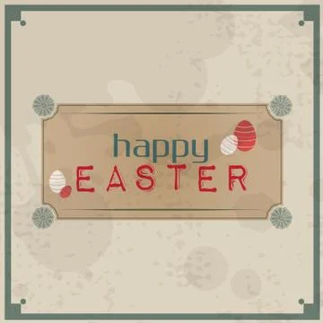 Happy easter vintage Stock Illustration