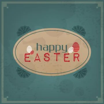 Happy easter vintage 스톡 일러스트