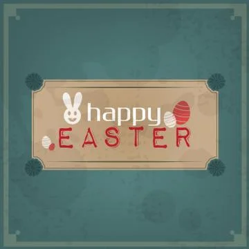 Happy easter vintage 스톡 일러스트