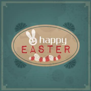 Happy easter vintage 스톡 일러스트