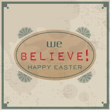 Happy easter vintage Ilustração Stock
