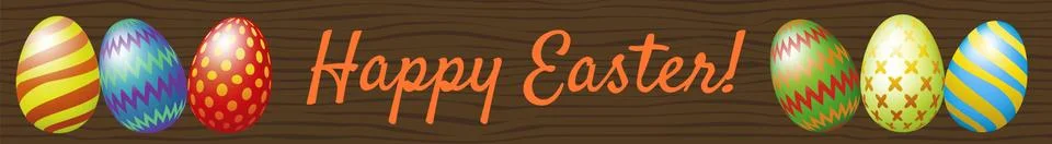 Happy Easter web banner Stock-Illustration