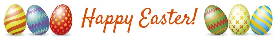 Happy Easter web banner 스톡 일러스트