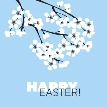 Happy Easter web banner vector template Stock Illustration