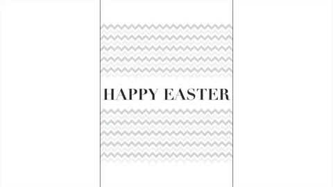 Happy Easter with white and grey waves pattern Stock Footage 170320659