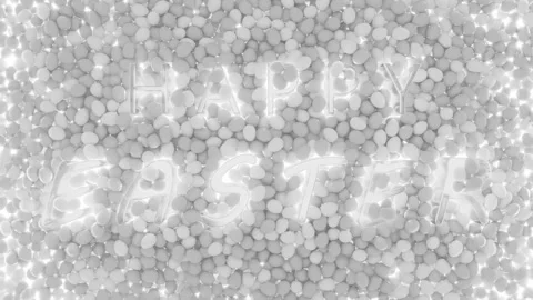 Happy Easter white Eggs Background Stock Footage 236169378