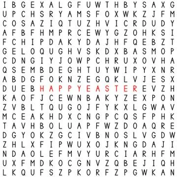 Happy Easter. The words in the word puzzle Stock Illustration