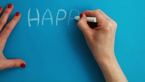 Happy Easter - written with chalk. Time Lapse. Stock Footage 72159465