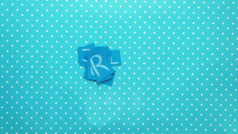 Happy Easter- written with paper letters. Stop motion Stock Footage 72160294