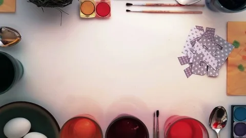 Happy Easter- written with paper letters. Stop motion Stock Footage 72162375