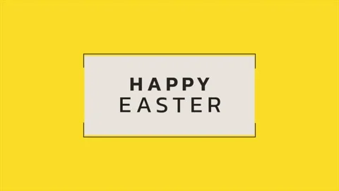 Happy Easter with yellow pattern Stock Footage 165182492