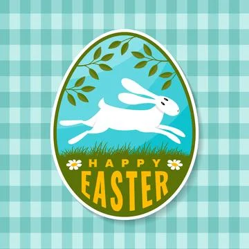 Happy Easter to you card, sticker, patch. Vector illustration. Typography design Illustrazione stock