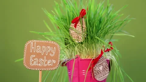 Happy Easter.rotation Stock Footage 21958339