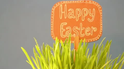 Happy Easter.rotation Stock Footage 21959066