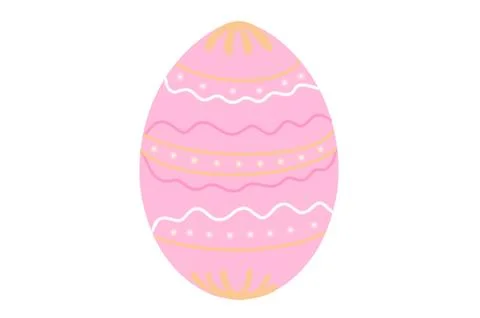 Happy Easter.Set of Easter eggs with different textures on a white backgrou.. Illustrazione stock