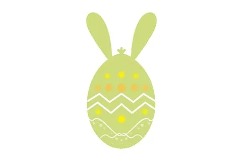 Happy Easter.Set of Easter eggs with different textures on a white backgrou.. Stock Illustration