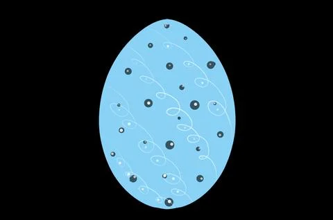 Happy Easter.Set of Easter eggs with different textures on a white backgrou.. Stock Illustration