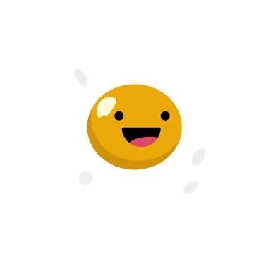 Happy egg yolk face. Vector Stock Illustration