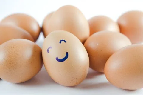 Happy eggs Foto stock