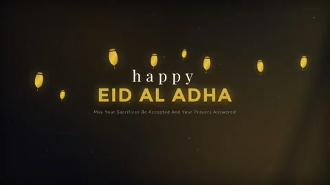 Happy Eid Al Adha Celebration Greeting. Stock Footage 335762418