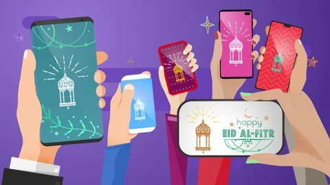 Happy Eid al Fitr - Eid Mubarak Stock Footage 266777895