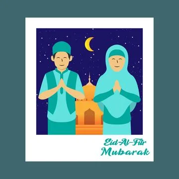 Happy Eid Al Fitr Stock Illustration