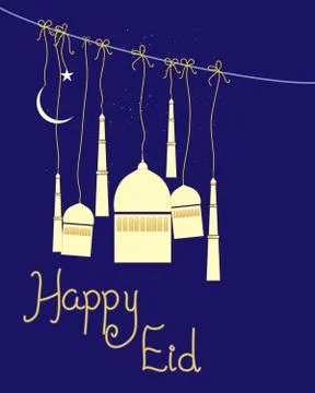Happy eid Stock Illustration