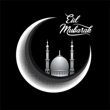 Happy eid mubarak greeting design Stock-Illustration