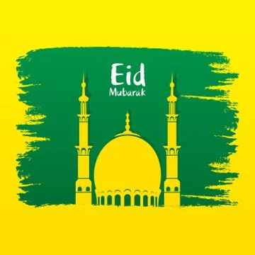 Happy eid mubarak greeting design Stock Illustration