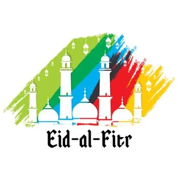 Happy eid mubarak greeting design Stock Illustration
