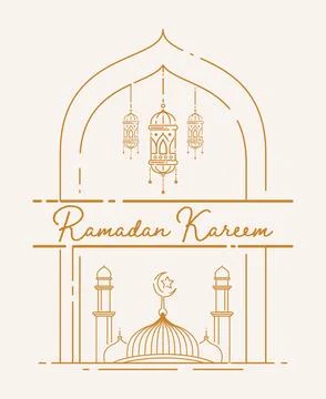 Happy Eid Mubarak Vector Illustration Stock Illustration