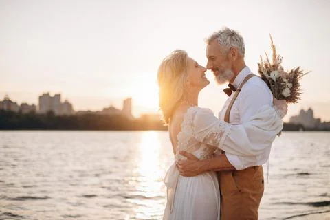Happy elderly couple. Stock Photos