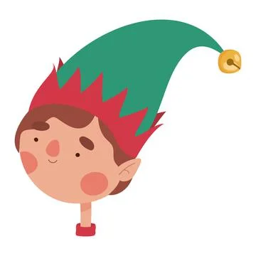 Happy elfman face Illustrazione stock