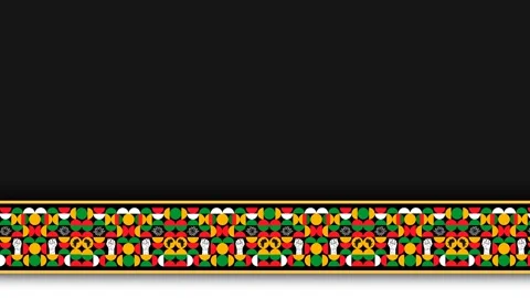 Happy Emancipation Day Celebration Background with Colorful African Tribal .. Stock Footage 343603373