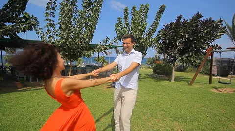 Happy embracing couple Stock Footage 60583198