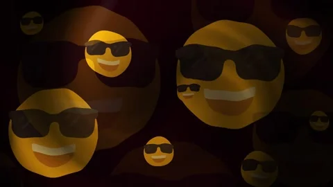 Happy Emoji Background Loop Stock Footage 309459744