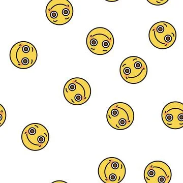 Happy emoji vector seamless pattern Ilustración de archivo