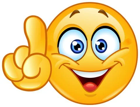 Happy emoticon pointing Stock Illustration