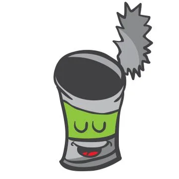 Happy empty can Stock Illustration