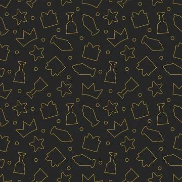 Happy Epiphany Day Seamless Pattern Design Christian Festival to Faith in T.. Stock Illustration