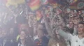 Happy Excited Crowd German Football Team Match Euphory Celebration Waving Flags HD Footage