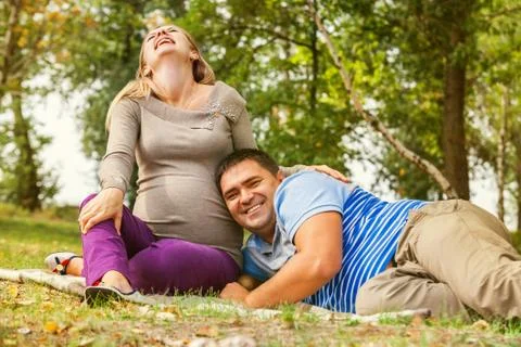 Happy expectant time Stock Photos