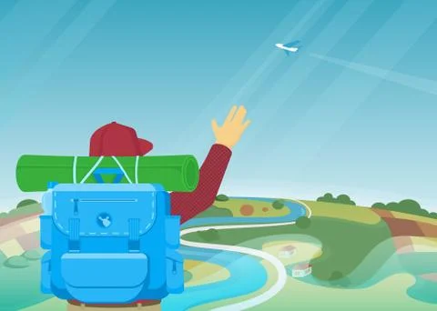 Happy explorer Illustrazione stock